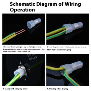 4Mm Vòng Ống Đồng Cách Điện Ngọn Lửa Chống Cháy Uốn Cap CE-2X-<span class=keywords><strong>CE5</strong></span> Đóng Thiết Bị Đầu Cuối Nylon Dây Thiết Bị Đầu Cuối Cap - Product Image 2
