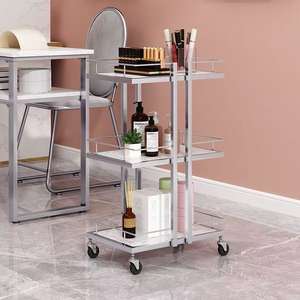 Carrito de Peluquería Dorado con Ruedas, Nuevo Diseño, en Oferta, Carrito Metálico para Salón de Belleza, Manicura, SPA - Product Image 5