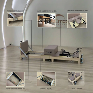 Reformer Pilates Pieghevole in Legno d'Acero, Struttura Compatta, Letto Portatile per Allenamento Pilates - Product Image 6