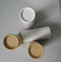 Tube en carton Kraft blanc, 50 pièces, Push-up, cosmétique, déodorant, conteneur en carton, pour baume à lèvres
