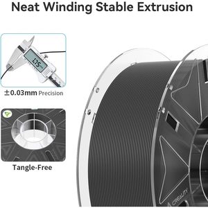 Filamento de Ácido Poliláctico Hyper PLA de 1 kg y 1,75 mm, Negro con Etiquetas RFID para Impresora 3D - Product Image 5