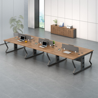 Bureau modulaire moderne blanc bon marché Design bureau d'ordinateur bureau d'étude Table de travail avec étagères à 4 niveaux