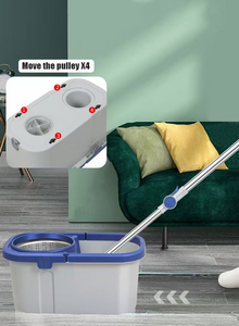 High Quality Automatic Dehydration Lightweight Wet/Dry Hand-Free Design 360 Degree Rotating Steel Pole Floor Cleaning <strong>Mop</strong> <strong>Bucket</strong> - Product Image 6