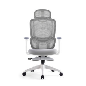 Silla เก้าอี้สำนักงานสำหรับผู้จัดการแบบปรับได้พร้อมที่วางเท้าดีไซน์ทันสมัยผ้าตาข่ายหมุนได้สบายหลังสูง - Product Image 3