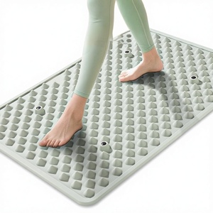 Green Ultra-slow Jogging Soft <b>Silicone</b> Acupressure Mat Foot Massage <b>Pad</b> Meridian Unblocking Massager Indoor Treadmill Mat - Product Image 1