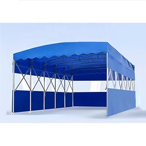 Tente pliante de grande taille avec roues pour abri de voiture, garage pliable, auvent de caravane - Product Image 3