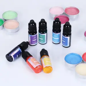 18 colors hight quality new product 10ml Unscented Solid Candle Dye colorful Osbang