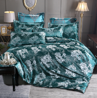Ensemble de literie en satin brodé de style européen 3 4 6 7 pièces drap de coton taie d'oreiller housse de couette ensembles de literie pour taille personnalisée
