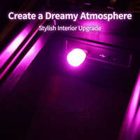 Großhandel 2026 Neue Mini Plug-and-Play Mehrfarbige RGB LED Auto-Innenraumbeleuchtung Dekorative Ambiente-Lampe