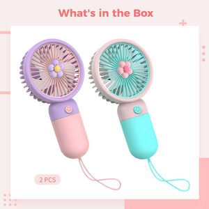 Mini-ventilateur portable pour l'été, utilisation en extérieur, support de téléphone de bureau, idéal pour étudiants, voitures électriques, foyers, hôtels, camping-cars - Product Image 2