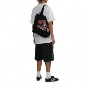 Sac fourre-tout en toile épaisse 53x41cm, imprimé vintage de bande dessinée, pour hommes et femmes, streetwear décontracté - Product Image 6
