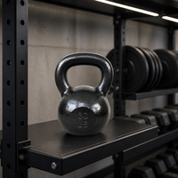 Kettlebell en fonte à poids fixe, revêtement en poudre, 20lbs 30lbs 40lbs 50lbs, entraînement de force pour la maison, salle de sport, mise en forme du corps