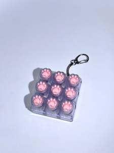 Botón de descompresión de silicona con forma de pata de gato, dispositivo de prueba de eje de presión, llavero colgante creativo con sonido y luz para teclado, Modelo 0008G - Product Image 5