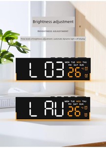 Nuevo Reloj <span class=keywords><strong>Despertador</strong></span> Digital Multifuncional en Inglés con Pantalla LED Simple, Alimentado por USB, Reloj <span class=keywords><strong>Despertador</strong></span> de Cabecera de China - Product Image 2