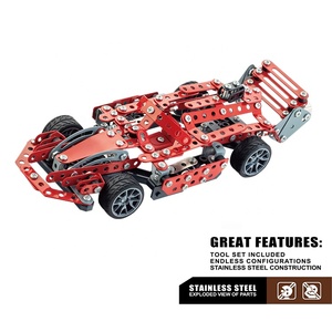 Kids Racing Car Toys 287pcs Assemble 3d Metal <strong>Puzzle</strong> <strong>Building</strong> <strong>Blocks</strong> Racing Car Model - Product Image 4