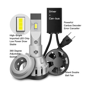 JG Q3 Canbus 72W 12000LM 12V H4 H7 LED H1 H3 H8 9005 9006 phare de voiture éclairage automatique H11 ampoule led - Product Image 5