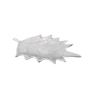 Plateau décoratif en aluminium personnalisé de haute qualité pour les maisons plateau de décoration avec assiettes de vaisselle finies argent nickelé - Product Image 2