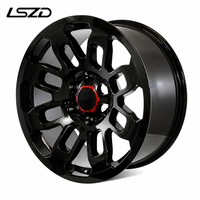 Jantes tout-terrain LSZD 17x8 17x9 6x5.5 Noir mat, compatibles avec Toyota Tacoma 4Runner Hilux Fortuner FJ Cruiser Lexus GX460 Fortuner