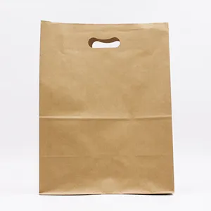HDPK Brown Perforated Food Packaging Paper Bags Customized with Your Own Logo
