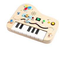 Órgano Electrónico de Madera Montessori con Circuito Impreso, Juguetes Educativos Tempranos para Niños, Reconocimiento del Espectro Musical, Iniciación Musical