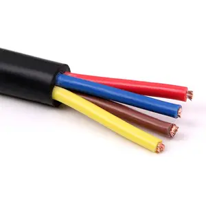 4mm Wire Electrical Wire Cable Copper Material Electric PVC Flex Cable 4 Core 4mm2