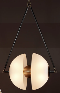 Tùy Chỉnh Nghệ Thuật Hiện Đại Trang Trí Nội Thất Trong Nhà Phòng Khách Phòng Ăn <span class=keywords><strong>Frosted</strong></span> Glass <span class=keywords><strong>Globe</strong></span> Shades Đèn Chùm Thủy Tinh Màu Trắng Treo Mặt Dây Chuyền Đèn - Product Image 6