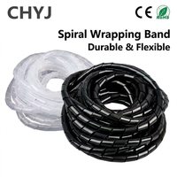 Bande de protection spirale CHYJ en PE pour câbles, gaine de gestion des fils pour ordinateurs et câblage industriel