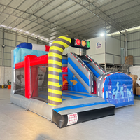 Château gonflable interactif avec toboggan à obstacles combiné pour les enfants Divertissement en plein air Locations Jeux de châteaux gonflables
