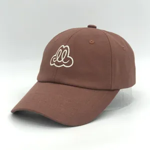 Logotipo bordado personalizado em algodão Soft Baseball Cap para homens e mulheres