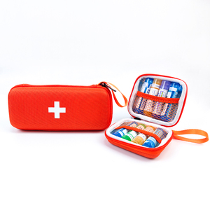Custom Orange EVA Pill Bottle Case Hard Shell Shockproof EVA Pill Bottle Storage Bag Travel Portable EVA Medical Emergency Kit