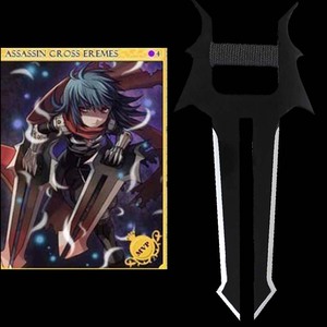 Espada de Eremes, el Asesino, del popular <span class=keywords><strong>juego</strong></span> <span class=keywords><strong>Ragnarok</strong></span> Online Scorn (con funda de cuero), accesorio de cosplay, coleccionable y decoración - Product Image 1