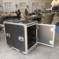 Flight case industriel 20U en aluminium pour mixeur, avec porte battante antichoc, pour amplificateur et rack audio, boîte de transport protectrice