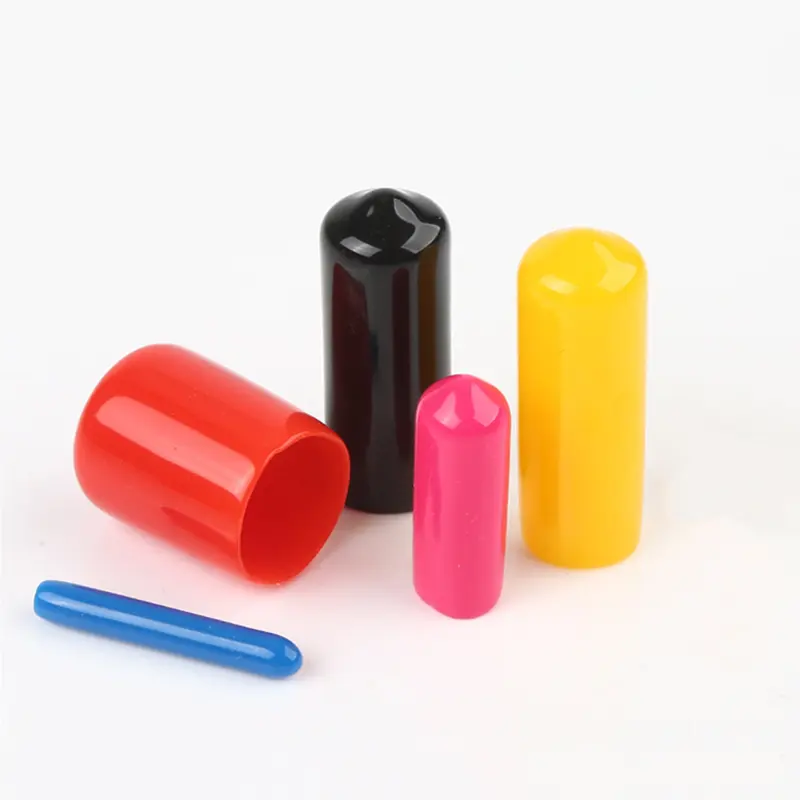 Tapón de plástico suave de PVC de alta calidad, tapón de protección de rosca, tapas de polvo, cubierta de plástico redondo para Tubo Transparente