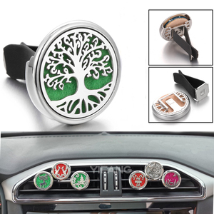 Ramah lingkungan klip penyegar udara ventilasi mobil logam Aloi <span class=keywords><strong>Premium</strong></span> bentuk bulat Multi desain klip penyebar otomatis warna - Product Image 4