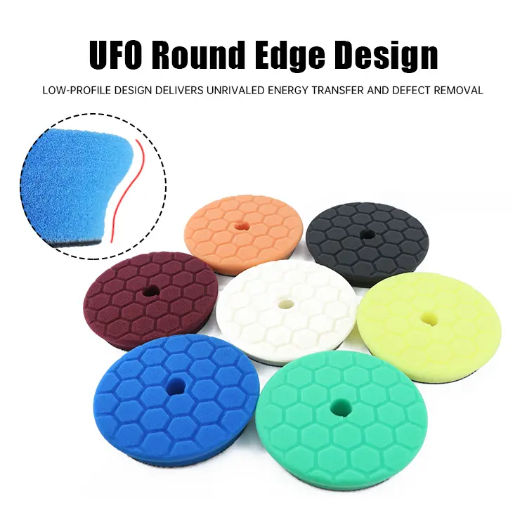 OEM 5.5 Inch Face for 5 Inch 125mm Backing Plate Sponge Buffing Polishing Pad Car Polishing Hex-logic Pads