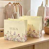 Bolsas de Papel Recubierto con Logotipo Personalizado para Boutique de Ropa, Bolsas de Regalo de Lujo para Tiendas de Ropa y Pequeños Negocios