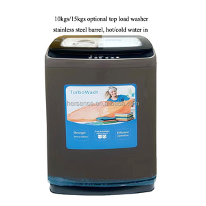 Lavadora de Carga Superior Totalmente Automática de 15 kg <span class=keywords><strong>con</strong></span> Lavado en Frío y Caliente, <span class=keywords><strong>Centrifugado</strong></span> y Secado por Aire para Uso en Hogares, Apartamentos y Dormitorios - Product Image 2