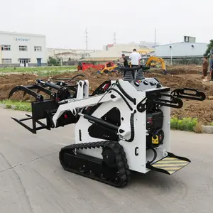 China Factory Sale Front End Carregadores Compact Wheel Mini Skid Steer Loader Com Motor Diesel