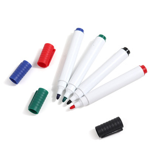 Lot de 4 marqueurs pour <span class=keywords><strong>tableau</strong></span> <span class=keywords><strong>blanc</strong></span> lavables, couleurs noir, bleu, rouge, vert - Product Image 1