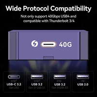 علبة SSD NVMe 2280 من الألومنيوم JEYI بسرعة 40 جيجابت في الثانية مع مروحة PWM ومنفذ USB4 وThunderbolt 4/3 وUSB3.2 للبيع بالجملة