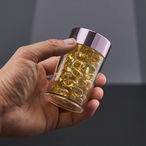 Bestseller Kunststoff verpackung Fischöl Vorrats behälter Pille Vitamine Flasche Medizin glas Pillen flasche mit galvani siertem Verschluss - Product Image 1