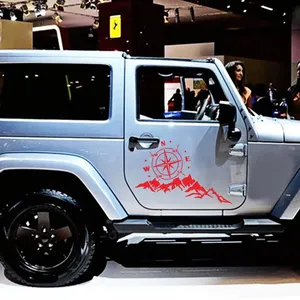Pegatina <span class=keywords><strong>para</strong></span> <span class=keywords><strong>coche</strong></span>, 2 unidades, gráficos de brújula de aventureros de montaña, decoración <span class=keywords><strong>para</strong></span> RV, caravana, camión, línea de cintura de puerta de camión, calcomanía de vinilo <span class=keywords><strong>para</strong></span> capó, 56*30CM - Product Image 3
