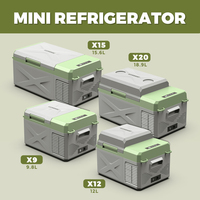 Nevera Portátil para Auto X20 Alpicool de 18.86L, Congelador de 12v para Camping, Mini Refrigerador de Una Zona con Compresor, Uso Dual para Auto y Hogar