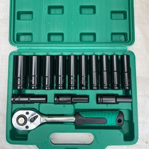 14 Piece Impact <b>Socket</b> Set 1/2 In Chrome Vanadium Steel Automotive Repair Tool Kit With <b>Extension</b> Bar - Product Image 5