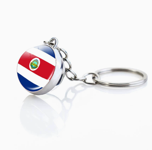 Wholesale <strong>Custom</strong> of <strong>United</strong> States Keychain <strong>National</strong> Souvenir Luminous Glass Ball Keychain Countries Keychain Fashion Jewelry - Product Image 4