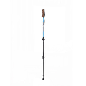 Bâton de randonnée télescopique en alliage d'aluminium, 3 sections réglables, bâton de marche extérieur pour la randonnée et l'alpinisme, bleu - Product Image 2