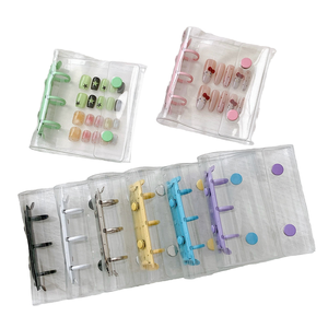 Carpeta Organizadora de Efectivo y Planificador Mini A7 de PVC Transparente con 3 Anillas, Personalizable con Logotipo, <span class=keywords><strong>para</strong></span> Oficina y Negocios, Estilo Macaron, Venta al por Mayor - Product Image 4