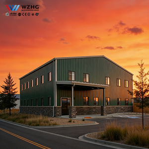 Atelier industriel à structure métallique de grande envergure avec poutre en acier en H solide, personnalisable et conforme à la norme Eurocode, durée de vie de 50 ans - Product Image 1