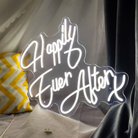 Enseigne Happy ever after personnalisée avec LED murale personnalisée utilisée pour les enseignes au néon dans la décoration de fête de magasin