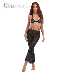 Gold Orchid New Style Sexy Transparente Nachtwäsche Damen Diamond 2 Stück BH und Hosen Dessous Unterwäsche Sets - Product Image 2